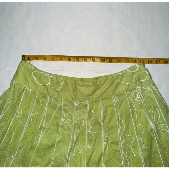 Coldwater Creek Women M Pleated Skirt Embroidered Peasant Cottagecore Dainty - Picture 10 of 10